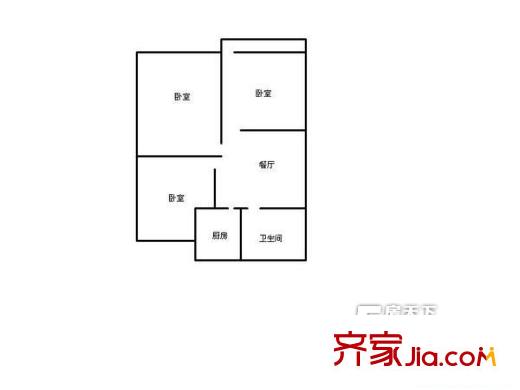 蘇蠡花苑戶型圖戶型圖 3室1廳1衛(wèi)1廚