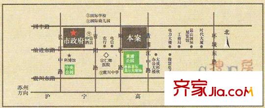 康居新江南交通圖 3室 戶型圖