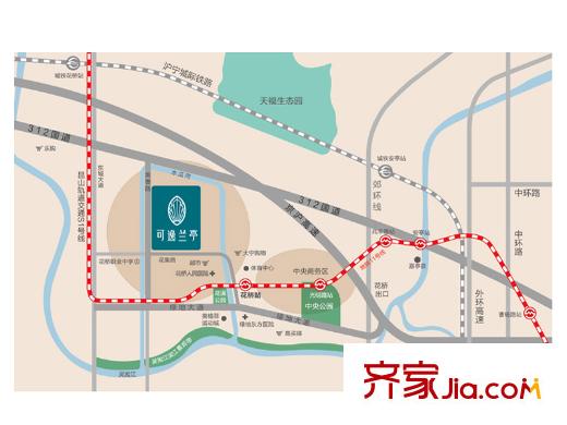 可逸蘭亭區(qū)位圖