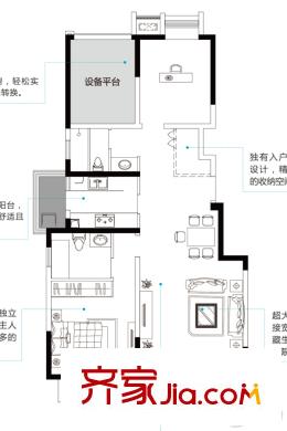 可逸蘭亭19號(hào)樓C2戶(hù)型107平米