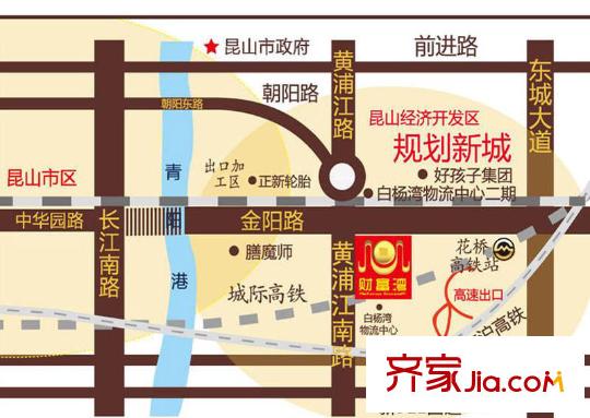 財(cái)富灣交通圖