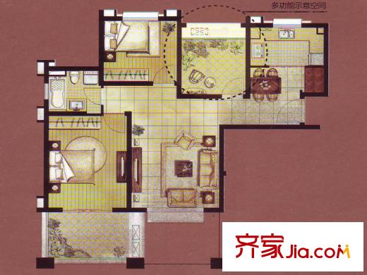中星?外灘印象花園戶型圖外灘印象花園 戶型圖 2室2廳1衛(wèi)1廚
