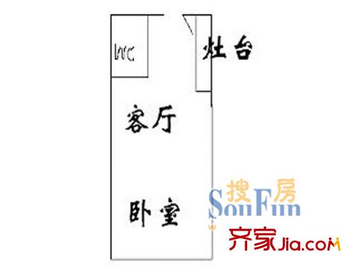 石路中心廣場戶型圖戶型圖 1室1廳1衛(wèi)1廚