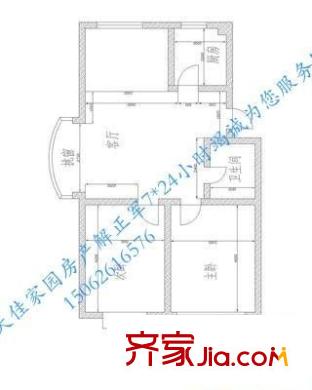 夏駕園 2室 戶型圖