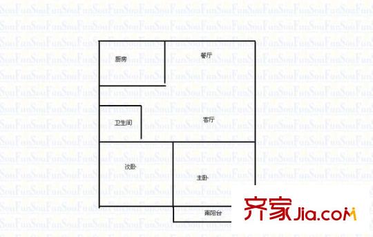 夏駕園 2室 戶型圖