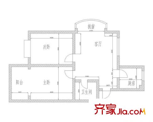 夏駕園 2室 戶型圖