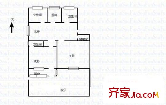 月浜東公寓 3室 戶型圖
