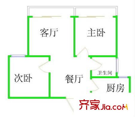 匯盛花苑 3室 戶型圖