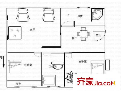 流虹新村 戶(hù)型圖