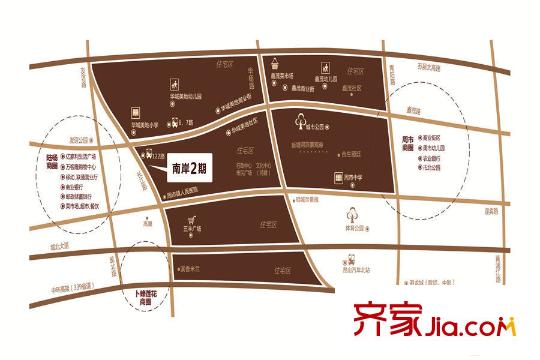 華城美地?南岸區(qū)位圖