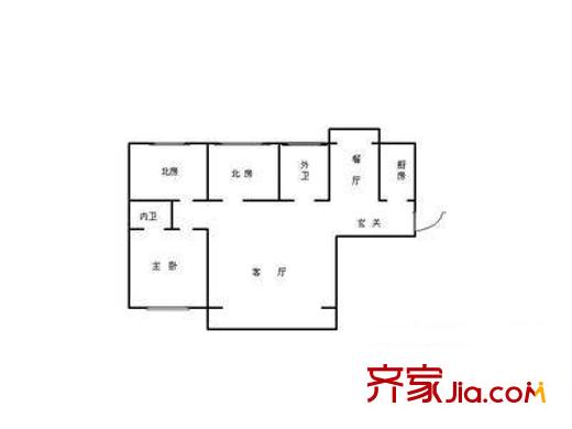 匯盛花苑 3室 戶型圖