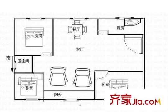 流虹新村 戶(hù)型圖