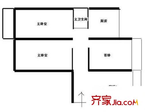 玉龍新村 3室 戶型圖