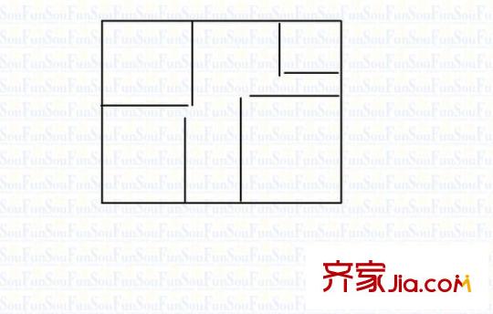 勝利新村  戶型圖 2室2廳1衛(wèi)
