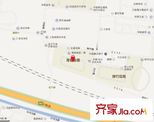 昆山青春雅居交通圖