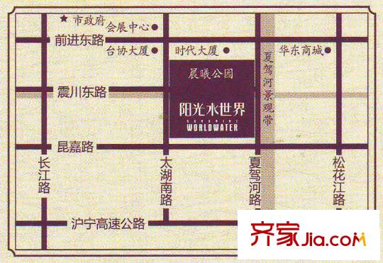 陽光水世界交通圖