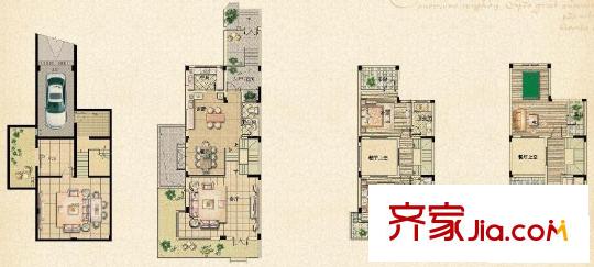 君地上郡戶型圖俊領(lǐng)格調(diào) 3室3廳3衛(wèi)1廚