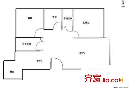 遠洋花園 3室 戶型圖