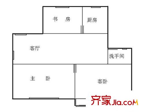 遠洋花園 3室 戶型圖