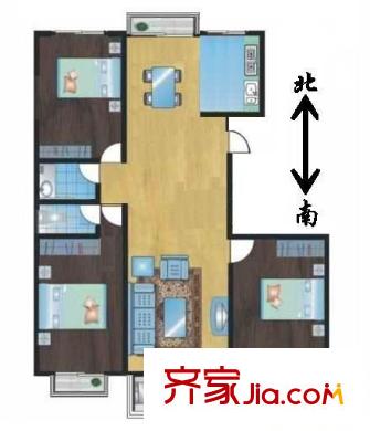 遠(yuǎn)洋花園 3室 戶型圖