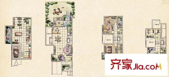 君地上郡戶型圖百年沉吟 4室3廳4衛(wèi)1廚
