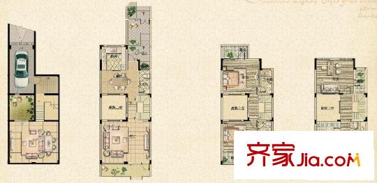 君地上郡戶型圖伊莎庭敘 4室3廳4衛(wèi)1廚