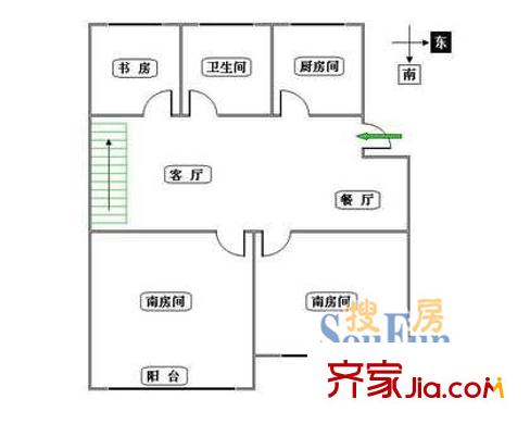 江楓園戶型圖 戶型圖 3室2廳1衛(wèi)1廚