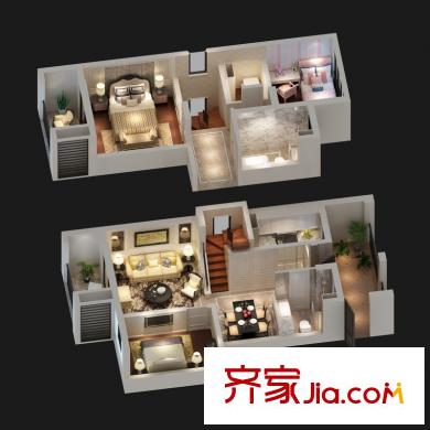 華潤(rùn)橡樹灣3期一期7號(hào)樓高層標(biāo)準(zhǔn)層D戶型 3室2廳2衛(wèi)1廚