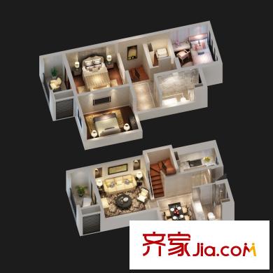華潤(rùn)橡樹灣3期一期7號(hào)樓高層標(biāo)準(zhǔn)層E戶型 3室2廳2衛(wèi)1廚