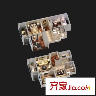 華潤橡樹灣3期一期7號(hào)樓高層標(biāo)準(zhǔn)層C戶型 4室2廳2衛(wèi)1廚