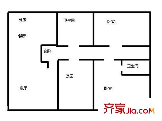 江楓園戶(hù)型圖戶(hù)型圖 3室2廳2衛(wèi)1廚