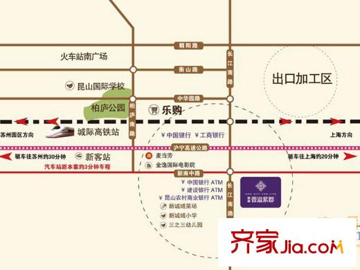 昆山香溢紫郡區(qū)位圖