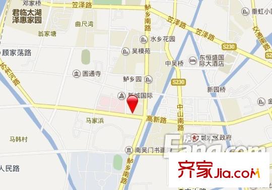 吳江名城花園交通圖