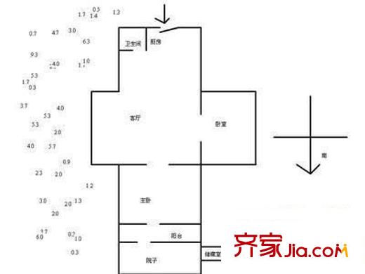 平門新村 2室 戶型圖