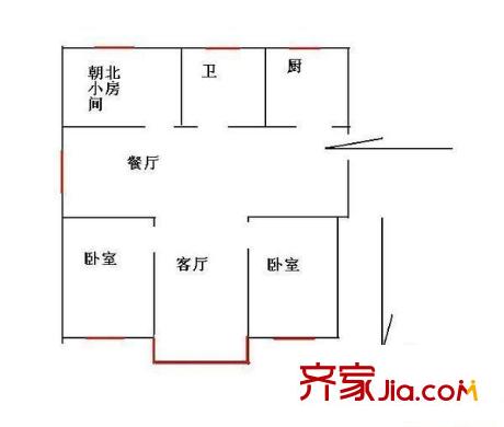 莫邪路778號戶型圖戶型圖 3室2廳1衛(wèi)1廚