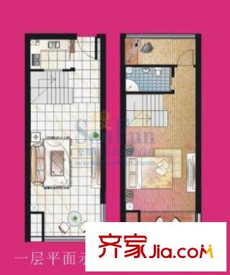 凱馬廣場戶型圖戶型圖 1室2廳1衛(wèi)1廚