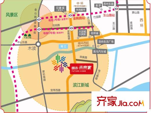 朗詩未來家交通圖