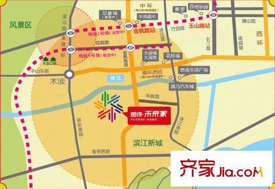 朗詩未來家交通圖