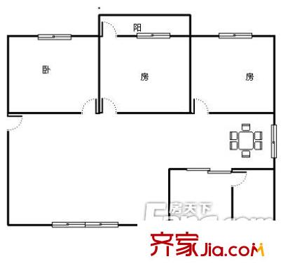 太湖之春戶型圖戶型圖 3室2廳1衛(wèi)1廚