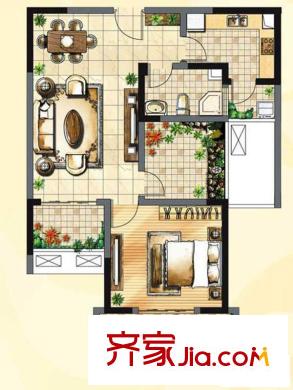 常發(fā)香城灣D-1 1室2廳1衛(wèi)1廚