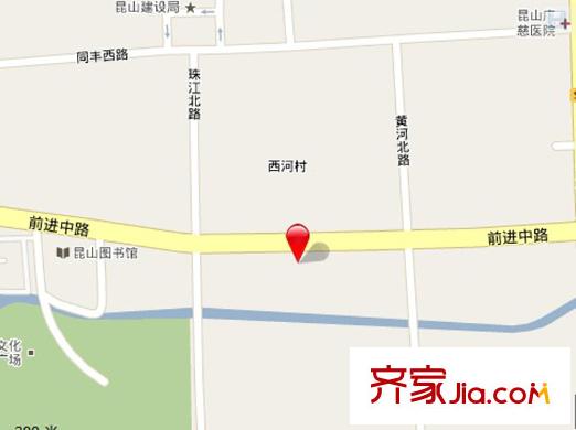 昆山柏悅商務(wù)大廈交通圖區(qū)位圖