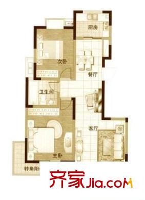 高浜三村戶型圖戶型圖 2室2廳1衛(wèi)1廚