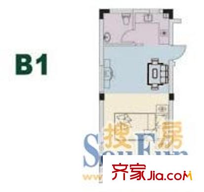永誠國際廣場戶型圖戶型圖 1室1廳1衛(wèi)1廚