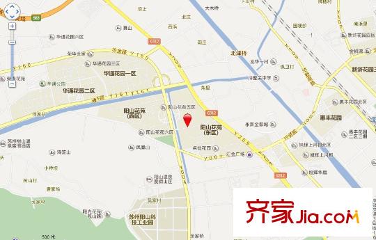 陽山花苑六區(qū)交通圖