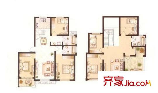 昆山 鑫達(dá)風(fēng)和日麗 戶型圖 7室3廳3衛(wèi)