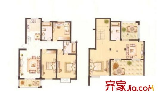 昆山 鑫達風和日麗 戶型圖 6室3廳3衛(wèi)