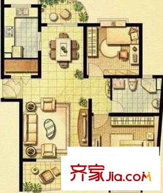 華夏五金機(jī)電城 3室 戶型圖