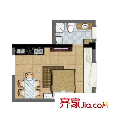 華夏五金機(jī)電城 1室 戶型圖