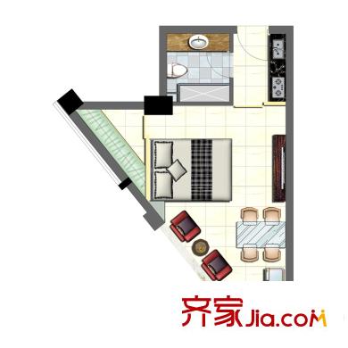 華夏五金機(jī)電城 1室 戶型圖