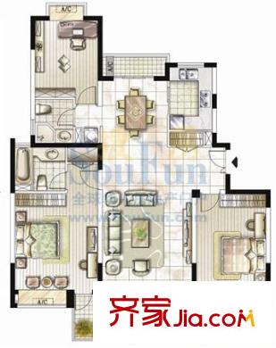 華夏五金機(jī)電城 3室 戶型圖
